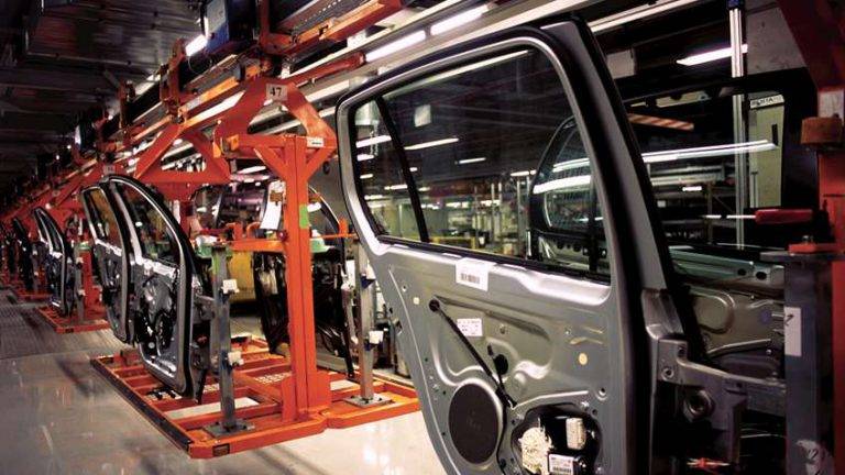 Automotive Manufacturing Assembly Line photograph 848w477h